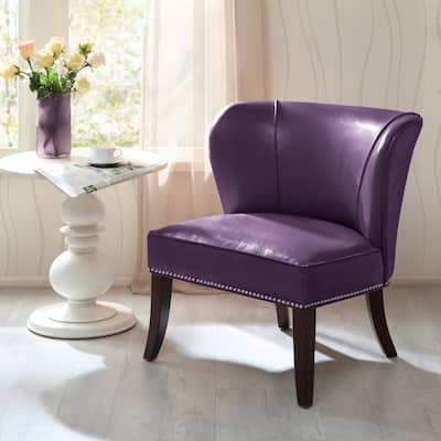 Madison Park Sheldon Purple Armless Accent Chair