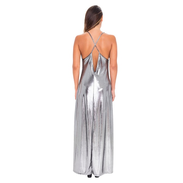 american apparel metallic dress