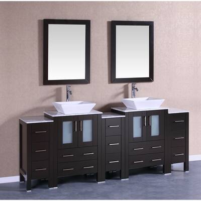 84" Bosconi AB224SQCM3S Double Vanity