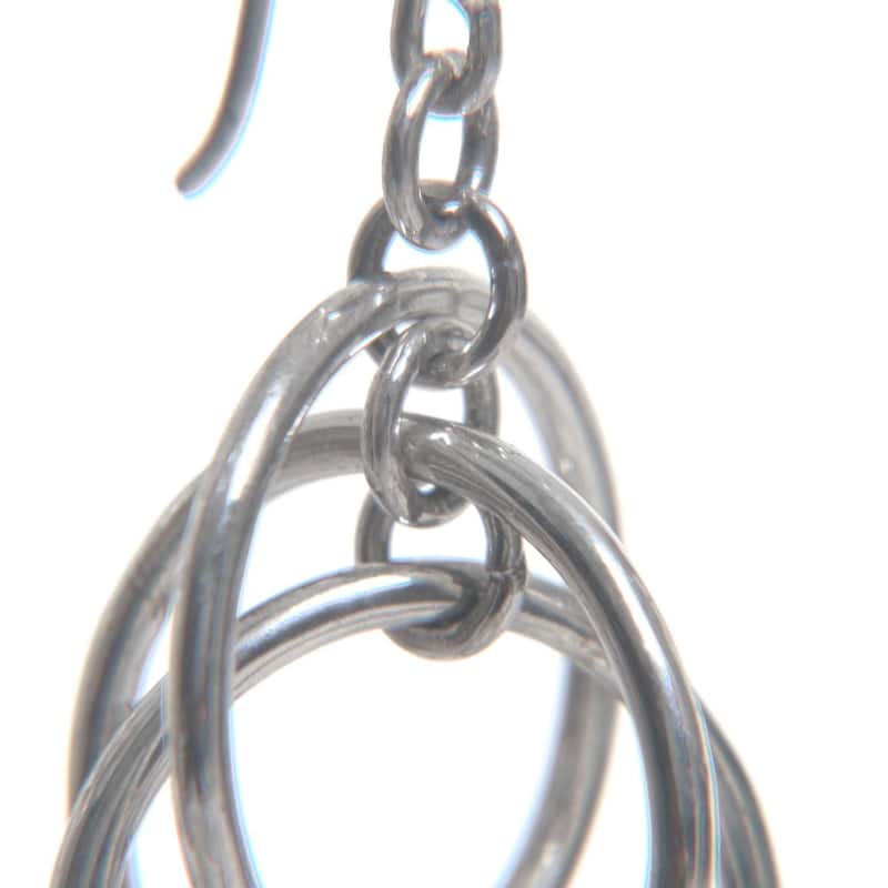 Handmade Sterling Silver 'Ring Ring' Earrings (Indonesia) - 1.6*0.7