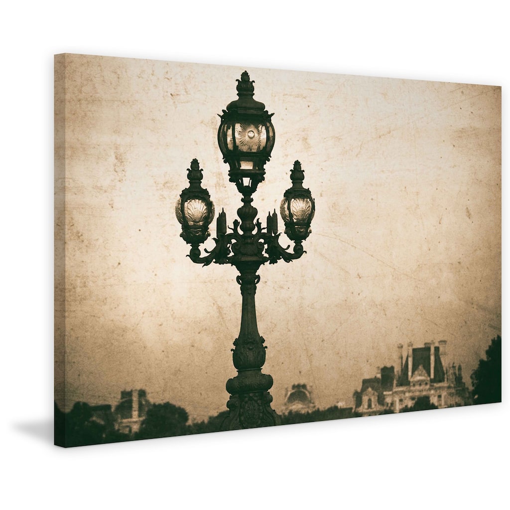Marmont Hill - Paris Lamppost Print on Canvas - Multi-Color