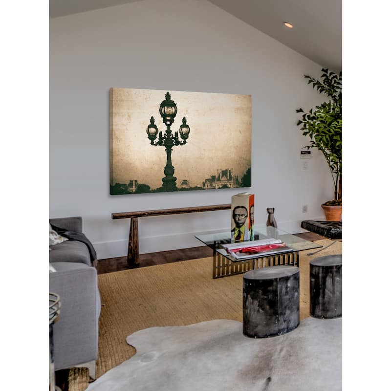 Marmont Hill - Paris Lamppost Print on Canvas - Multi-Color