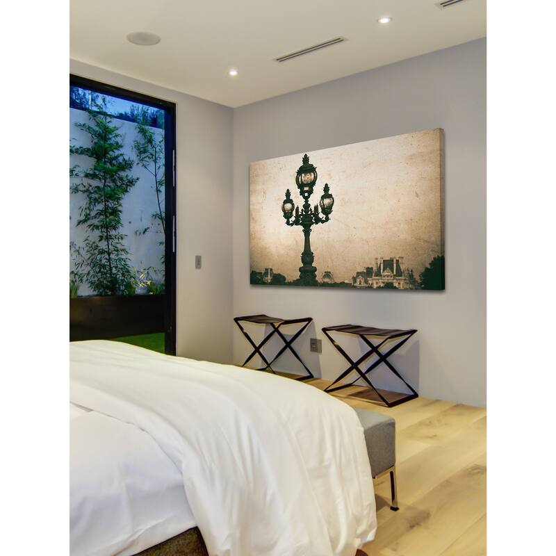 Marmont Hill - Paris Lamppost Print on Canvas - Multi-Color