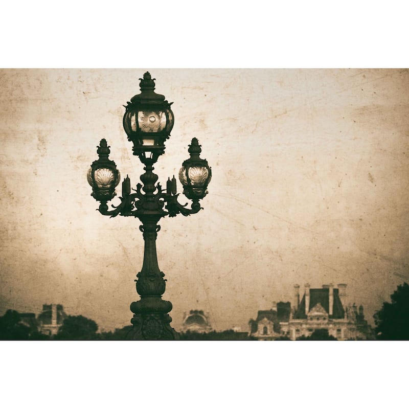 Marmont Hill - Paris Lamppost Print on Canvas - Multi-Color