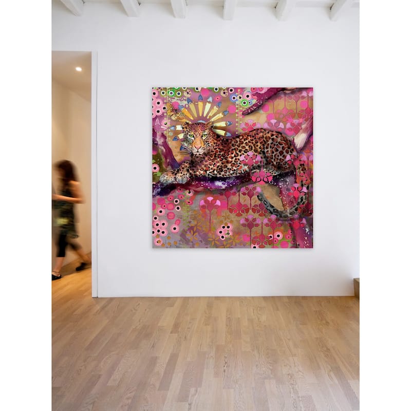 Marmont Hill - Leopard and Butterfly Print on Canvas - Multi-Color