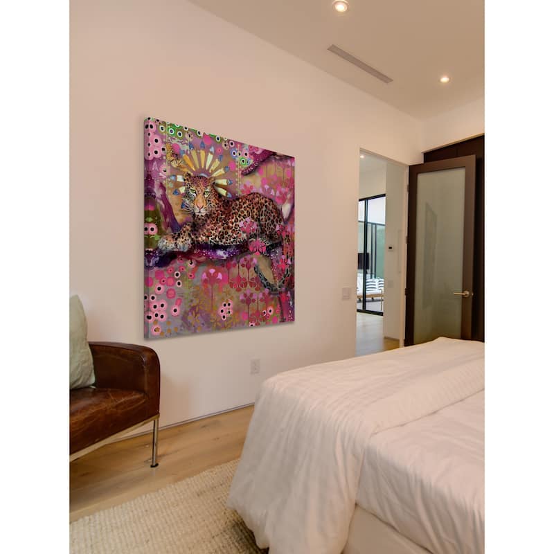 Marmont Hill - Leopard and Butterfly Print on Canvas - Multi-Color