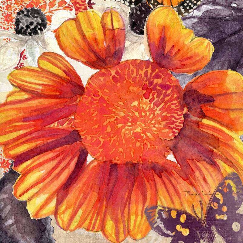 Marmont Hill - Blanket Flower Print on Canvas - Multi-Color