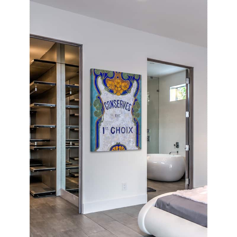 Marmont Hill - Paris Art Nouveau Sign Print on Canvas - Multi-Color