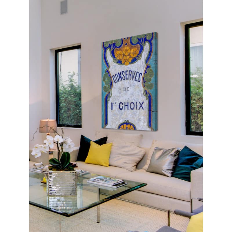 Marmont Hill - Paris Art Nouveau Sign Print on Canvas - Multi-Color