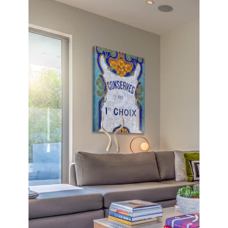 Marmont Hill - Paris Art Nouveau Sign Print on Canvas - Multi-Color