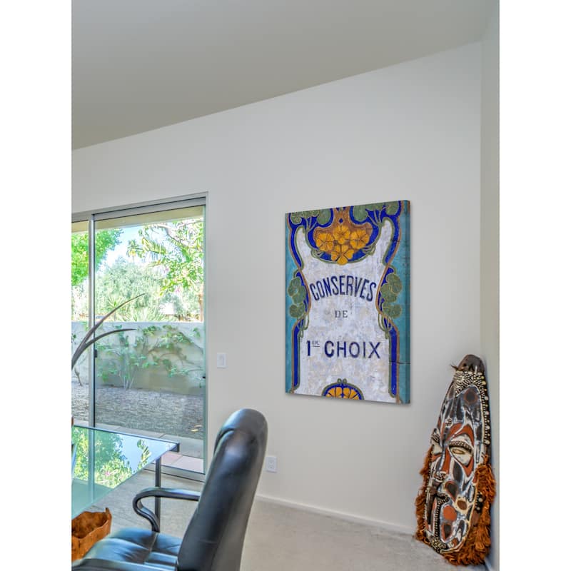 Marmont Hill - Paris Art Nouveau Sign Print on Canvas - Multi-Color