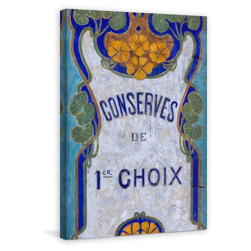 Marmont Hill - Paris Art Nouveau Sign Print on Canvas - Multi-Color