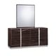 preview thumbnail 2 of 1, Global Sienna Brown Wood Grain Framed Mirror