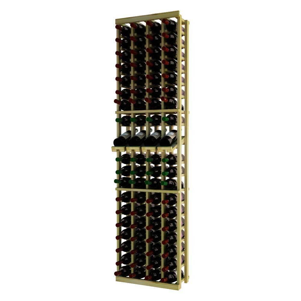 NATraditional Series Brown Wood 4-column Individual Wine Rack with Display Row