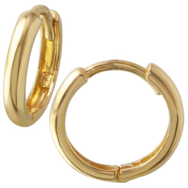 Shop Girls' 14k Yellow Gold Hoop Earrings - Free Shipping Today - Overstock - 11897379