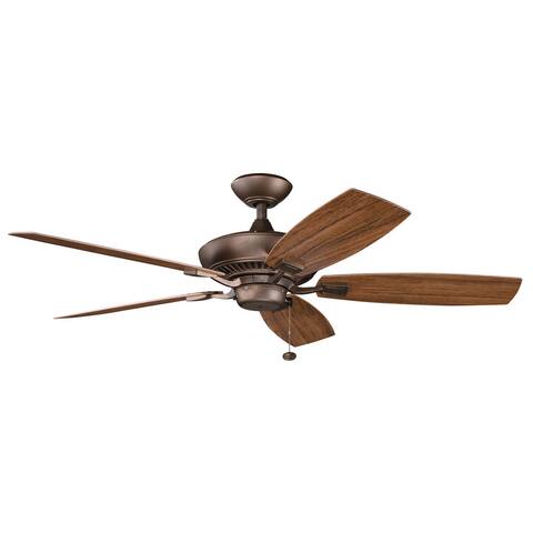 Kichler Lighting Canfield Patio Collection 52-inch Weathered Copper Powder Coat Ceiling Fan