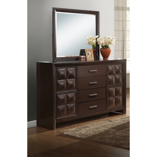 Global Coco Brown MDF/Faux Leather Dresser - Bed Bath & Beyond - 11897428