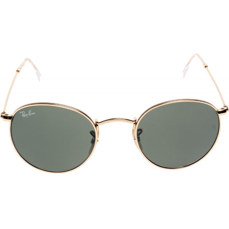 stamme Cusco pulsåre Ray-Ban 001 Round Metal Gold Frame Green Classic 50mm Lens Sunglasses -  Overstock - 11897479
