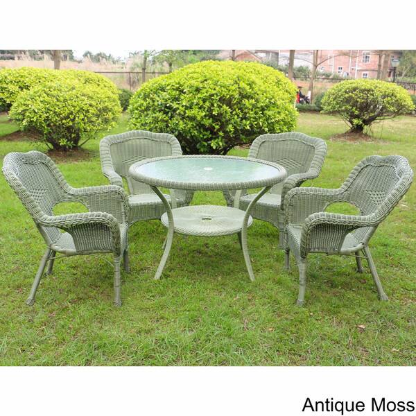 Shop International Caravan Maui Resin Wick Outdoor Dining Set Set