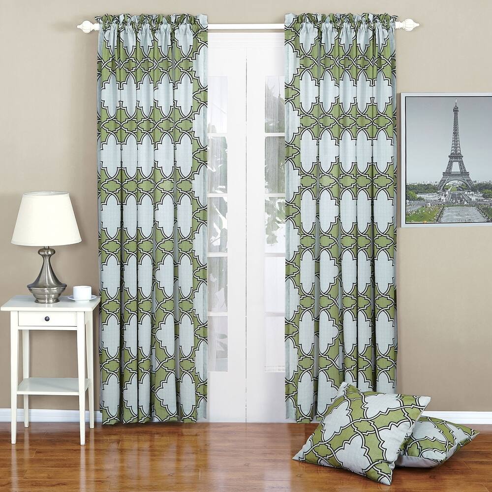 Serenta Dobson Curtain and Throw Pillow Shell Set