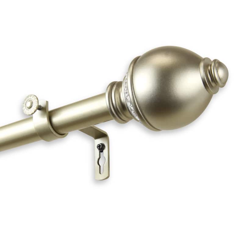 InStyleDesign Jolene 1 inch Adjustable Curtain Rod - 28 to 48 inches - Light gold