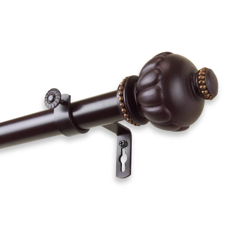 InStyleDesign Sandro 1-inch Adjustable Curtain Rod - 28 to 48 inches - Mahogany
