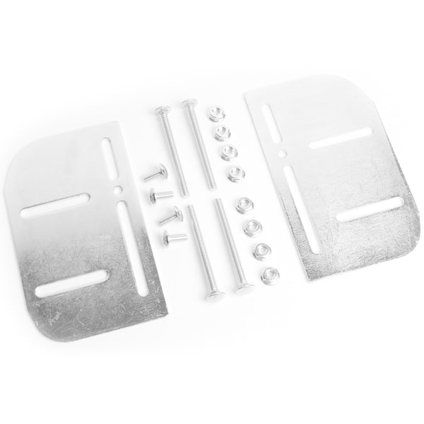 Rize Silver Steel Bed Frame To Headboard Adapter Plates Overstock