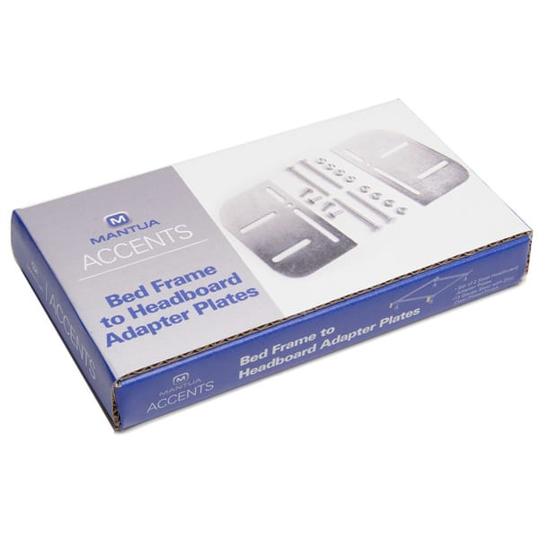 Rize Silver Steel Bed Frame To Headboard Adapter Plates Overstock