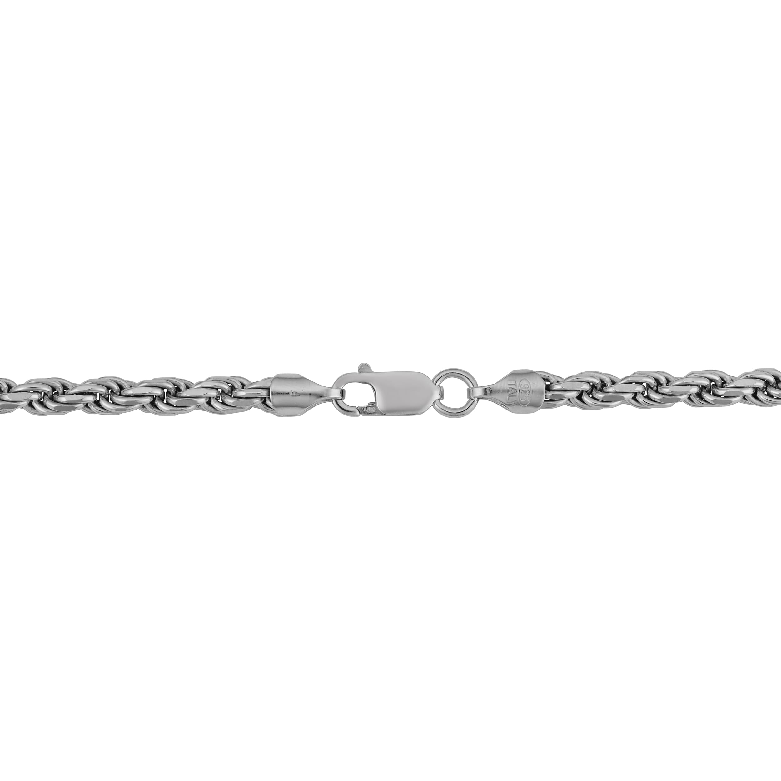 18 Inch Silver Chain with 4 Cz Randels DiamondJewelryNY Silver Chain