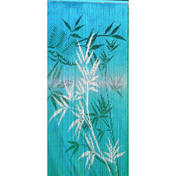 Handmade Blue Bamboo Scene Curtain (Vietnam)