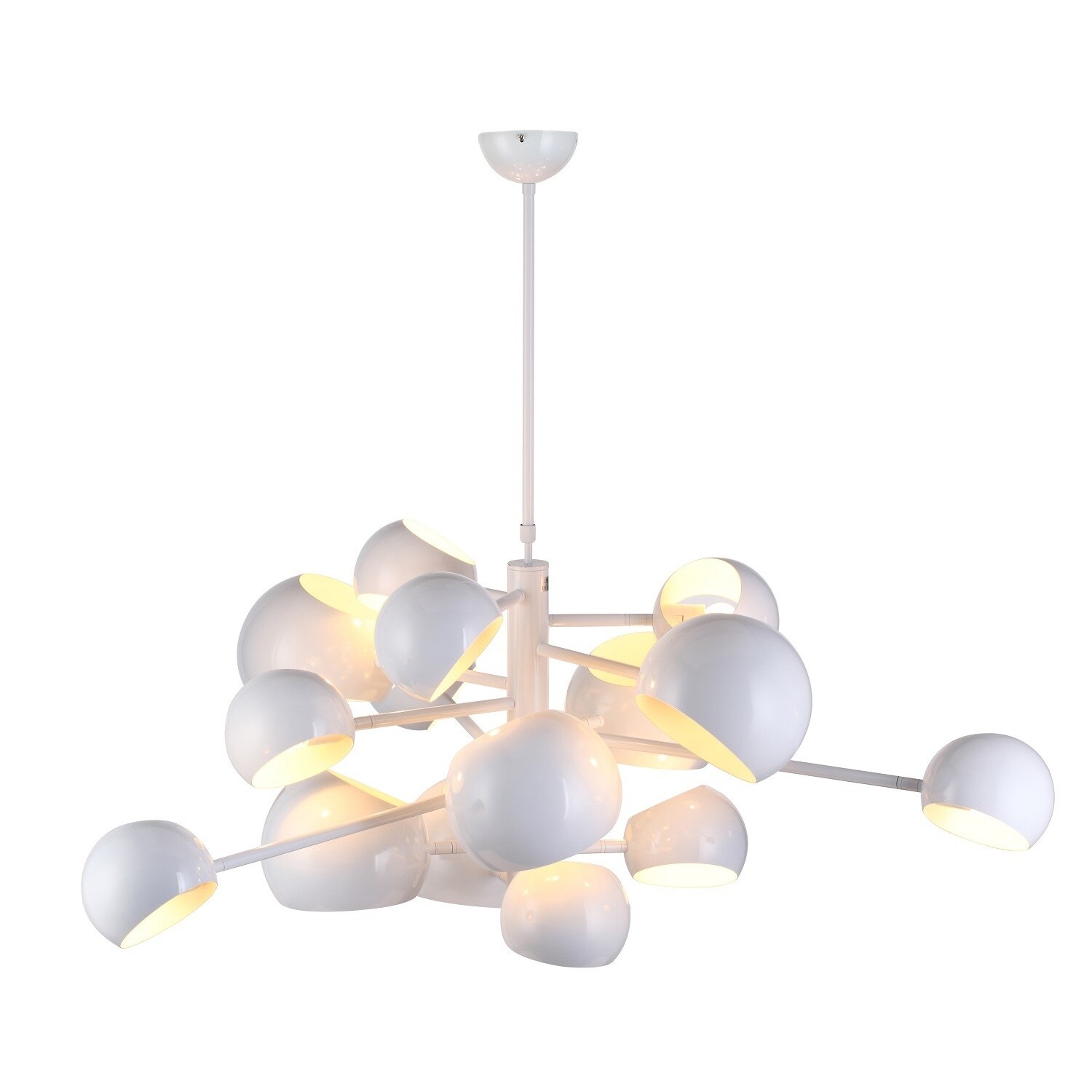 Hans Andersen Home Arvika White Steel Chandelier (Arvika Chandelier in White) - Chandeliers For Bedrooms by Overstock.com
