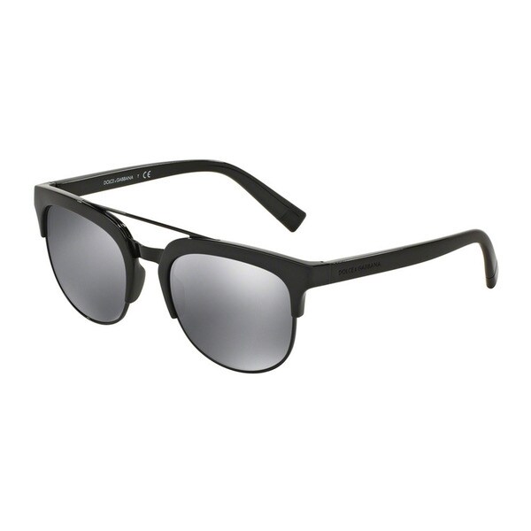 Shop D&G Men's DG6103 501/6G Black Plastic Square Sunglasses Free