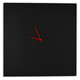 preview thumbnail 1 of 5, Adam Schwoeppe 'Blackout Square Clock Large' Minimalist Modern Black Wall Decor Red/Black