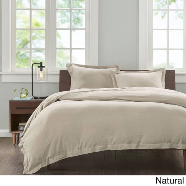 Shop Carbon Loft Porta Jersey Cotton 3 Piece Duvet Cover Set