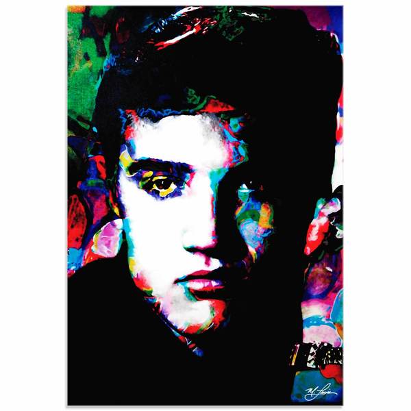 Mark Lewis 'Elvis Presley Electric Ambition' Limited Edition Pop Art Print on Metal or Acrylic