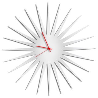 Adam Schwoeppe 'MCM Starburst Clock - White' Midcentury Modern Style Wall Decor