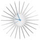 preview thumbnail 4 of 5, Adam Schwoeppe 'MCM Starburst Clock - White' Midcentury Modern Style Wall Decor