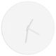 preview thumbnail 4 of 6, Adam Schwoeppe 'Whiteout Circle Clock' Minimalist Modern White Wall Decor White