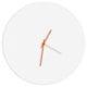 preview thumbnail 5 of 6, Adam Schwoeppe 'Whiteout Circle Clock' Minimalist Modern White Wall Decor Orange/White