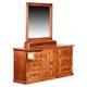 preview thumbnail 1 of 9, Forest Designs Mission Nine Drawer Dresser & Mirror Red Oak