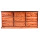preview thumbnail 1 of 9, Forest Designs Traditional Nine Drawer Dresser: 72W X 32H X 18D Chestnut Oak