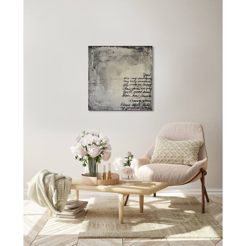 ArtMaison Canada. 24X24 inch Christina Lovisa, You are my Sunshine, Abstract Canvas Print Wall Art Decor Inspirational Love