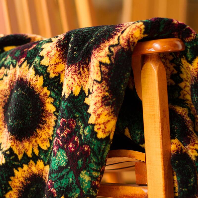Denali Sunflower/ Merlot Throw Blanket