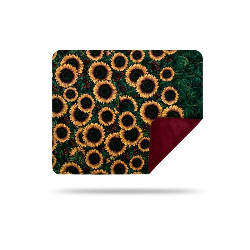 Denali Sunflower/ Merlot Throw Blanket