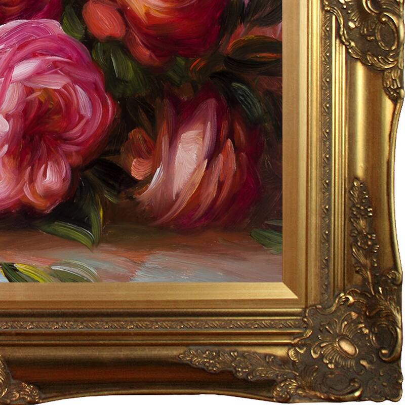 La Pastiche Pierre-Auguste Renoir 'Discarded Roses' Hand Painted Framed ...