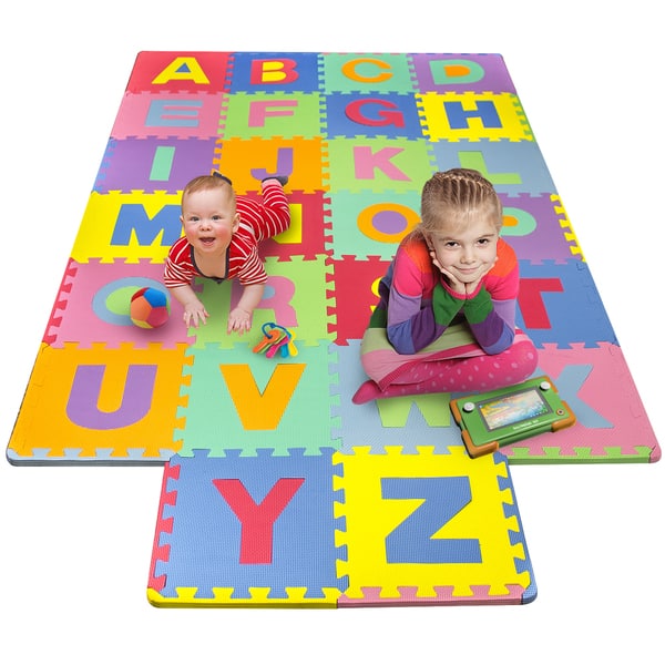 Multicolored Foam 26 Piece Floor Alphabet Puzzle Mat For Kids Overstock 11902761