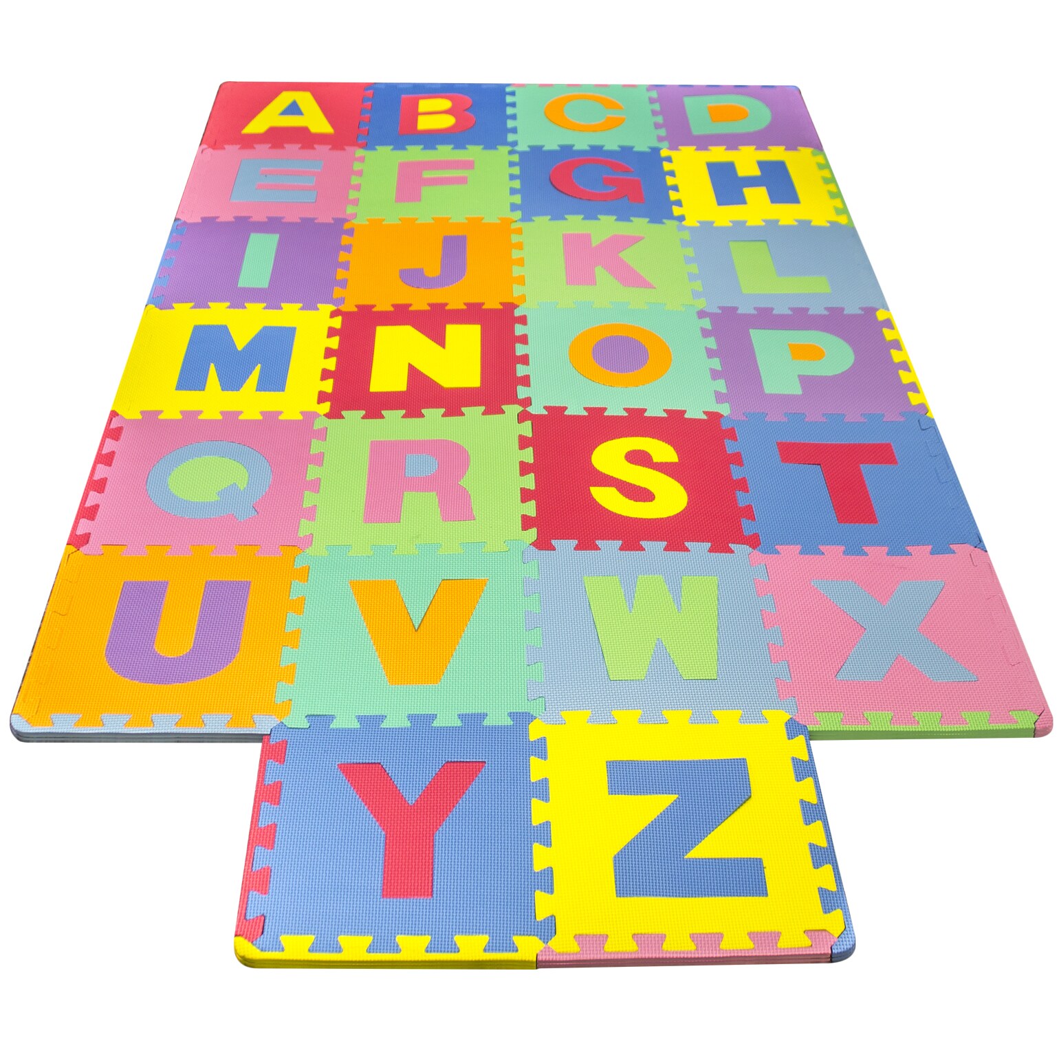 Shop Multicolored Foam 26 Piece Floor Alphabet Puzzle Mat For Kids