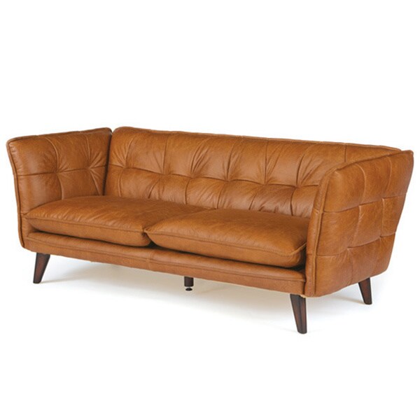 Angled Leather Sofa