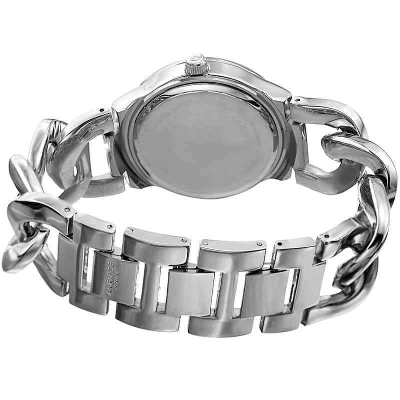 Akribos XXIV Women's Quartz Diamond Watch with Chain Bracelet