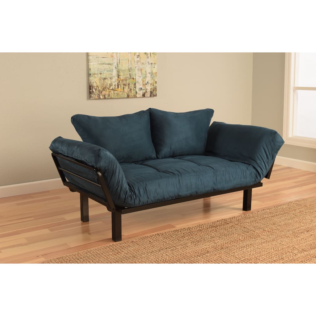 Porch & Den Boyd Blue Suede Daybed Lounger